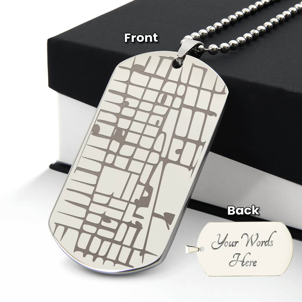 Where It All Began – Personalized Map Dog Tag Necklace - Carbone's Marketplace