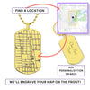 Where It All Began – Personalized Map Dog Tag Necklace - Carbone's Marketplace