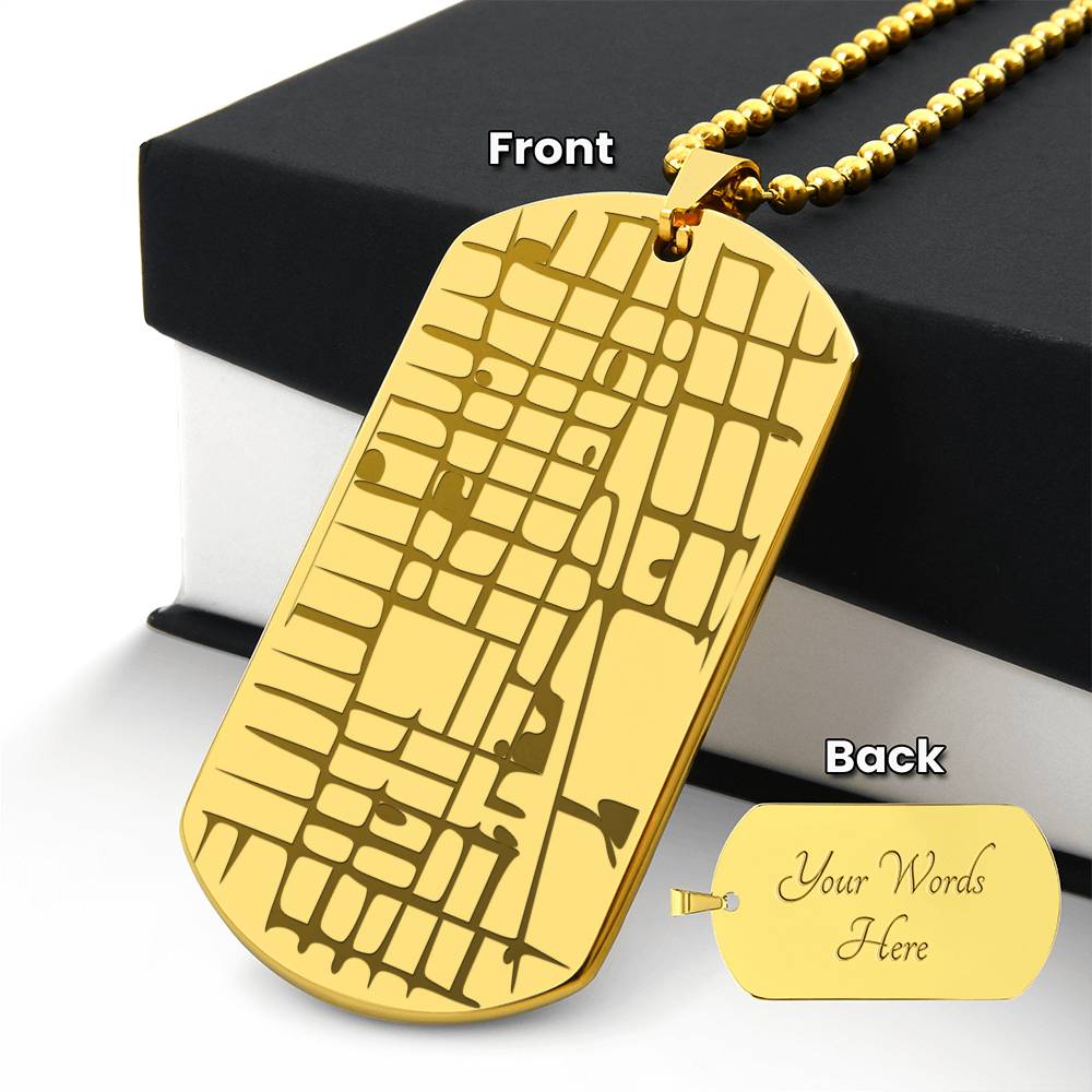 Where It All Began – Personalized Map Dog Tag Necklace - Carbone's Marketplace