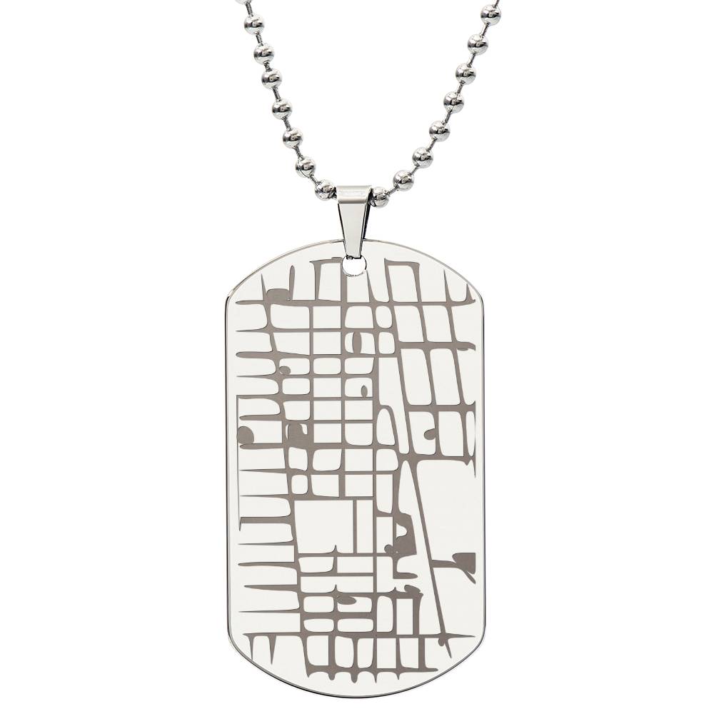 Where It All Began – Personalized Map Dog Tag Necklace - Carbone's Marketplace