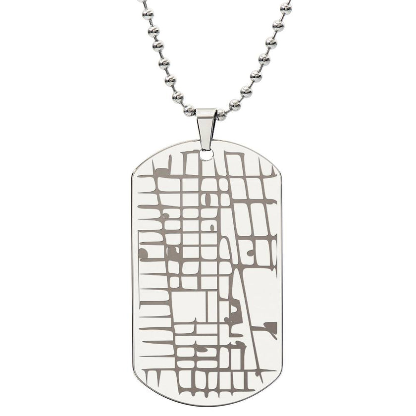Where It All Began – Personalized Map Dog Tag Necklace - Carbone's Marketplace