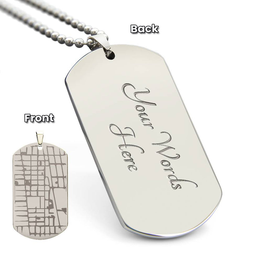 Where It All Began – Personalized Map Dog Tag Necklace - Carbone's Marketplace