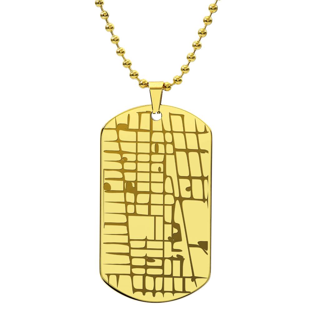 Where It All Began – Personalized Map Dog Tag Necklace - Carbone's Marketplace