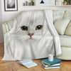 White Cat Face Hair Blanket - Carbone's Marketplace