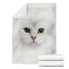 White Cat Face Hair Blanket - Carbone's Marketplace