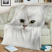 White Cat Face Hair Blanket - Carbone's Marketplace