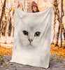 White Cat Face Hair Blanket - Carbone's Marketplace