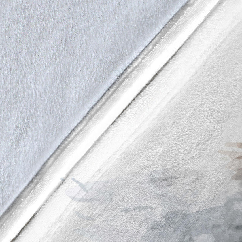 White Terrier Watercolor Portrait Premium Blanket, Hug Me Dog Drawing - Carbone's Marketplace