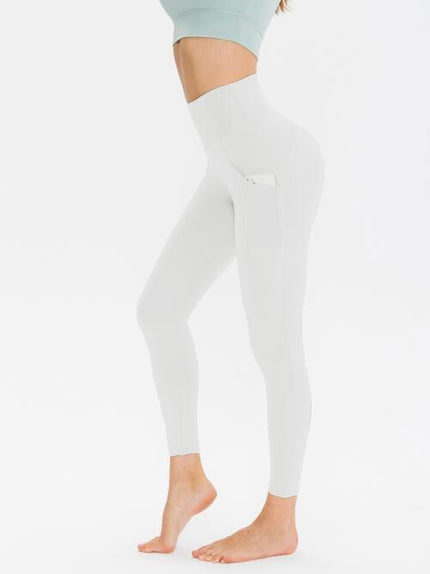 Wide Waistband Sports Leggings - Carbone's Marketplace