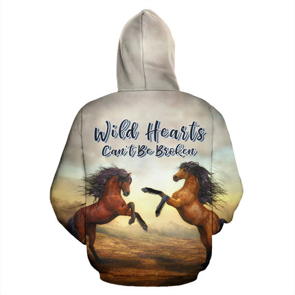 Wild Hearts Can't Be Broken All Over Print Hoodie - Carbone's Marketplace