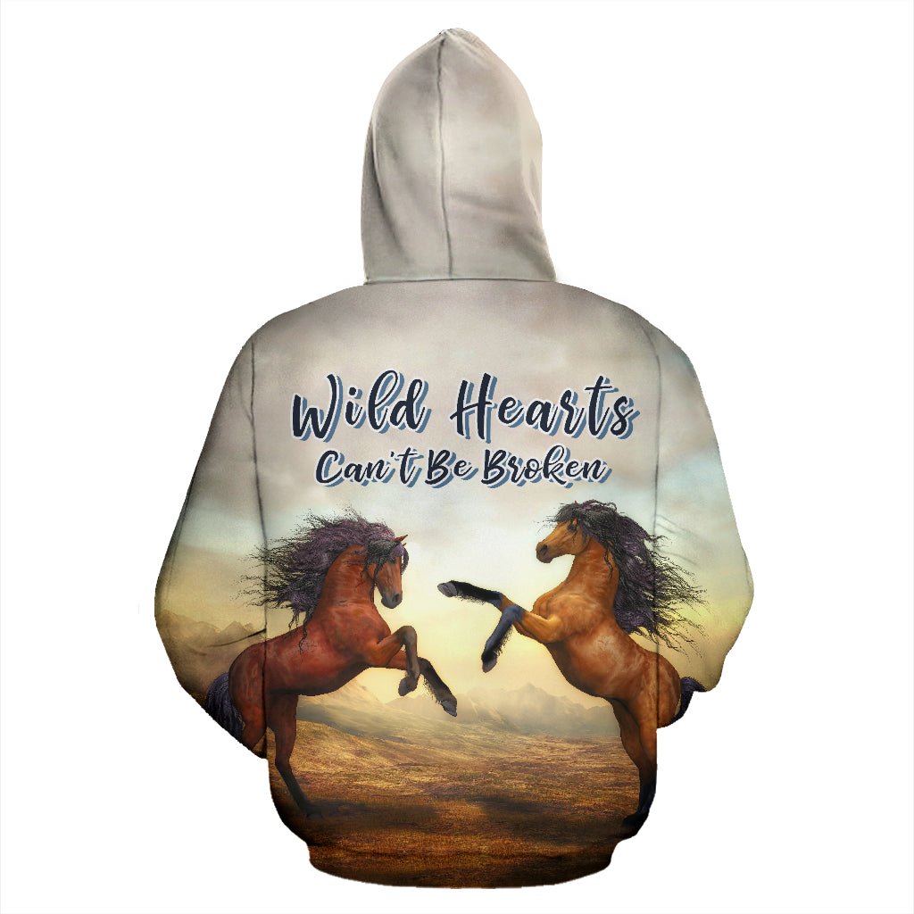 Wild Hearts Can't Be Broken All Over Print Hoodie Zip Up - Carbone's Marketplace