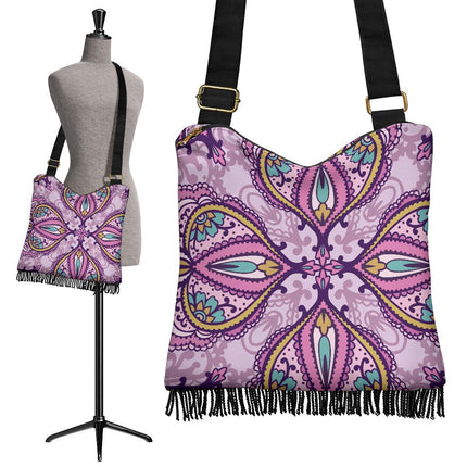 Wild Lavender Paisley BoHo Crossbody Bag - Carbone's Marketplace