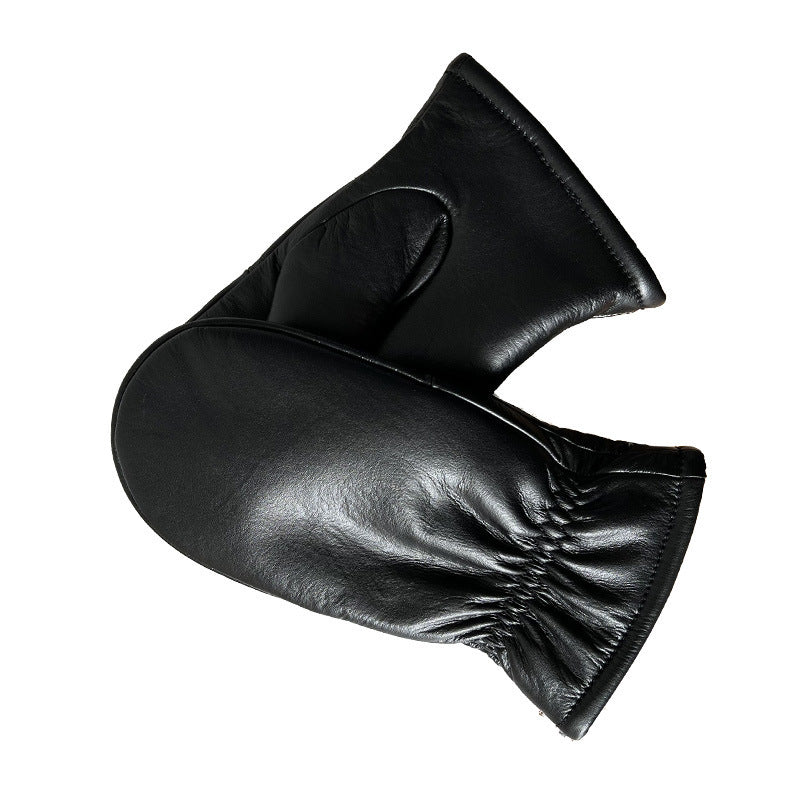 Winter Outdoors Warm Genuine Leather Hand Warm Thickened Sheepskin Gloves - Carbone's Marketplace