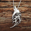 Wolf Head Necklace Pendant - Carbone's Marketplace