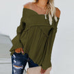 Women Sexy Off Shoulder Shirts Irregular Hem Blouse Shir - Carbone's Marketplace