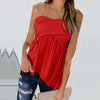 Women Sexy Off Shoulder Shirts Irregular Hem Blouse Shir - Carbone's Marketplace