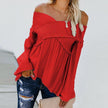 Women Sexy Off Shoulder Shirts Irregular Hem Blouse Shir - Carbone's Marketplace