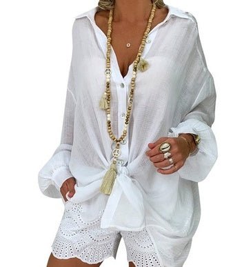 Women Shirts Casual Ripped Female blouse - Carbone's Marketplace