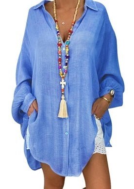 Women Shirts Casual Ripped Female blouse - Carbone's Marketplace