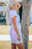 Women Tie - Dye Belted T-Shirt Dress - Carbone's Marketplace