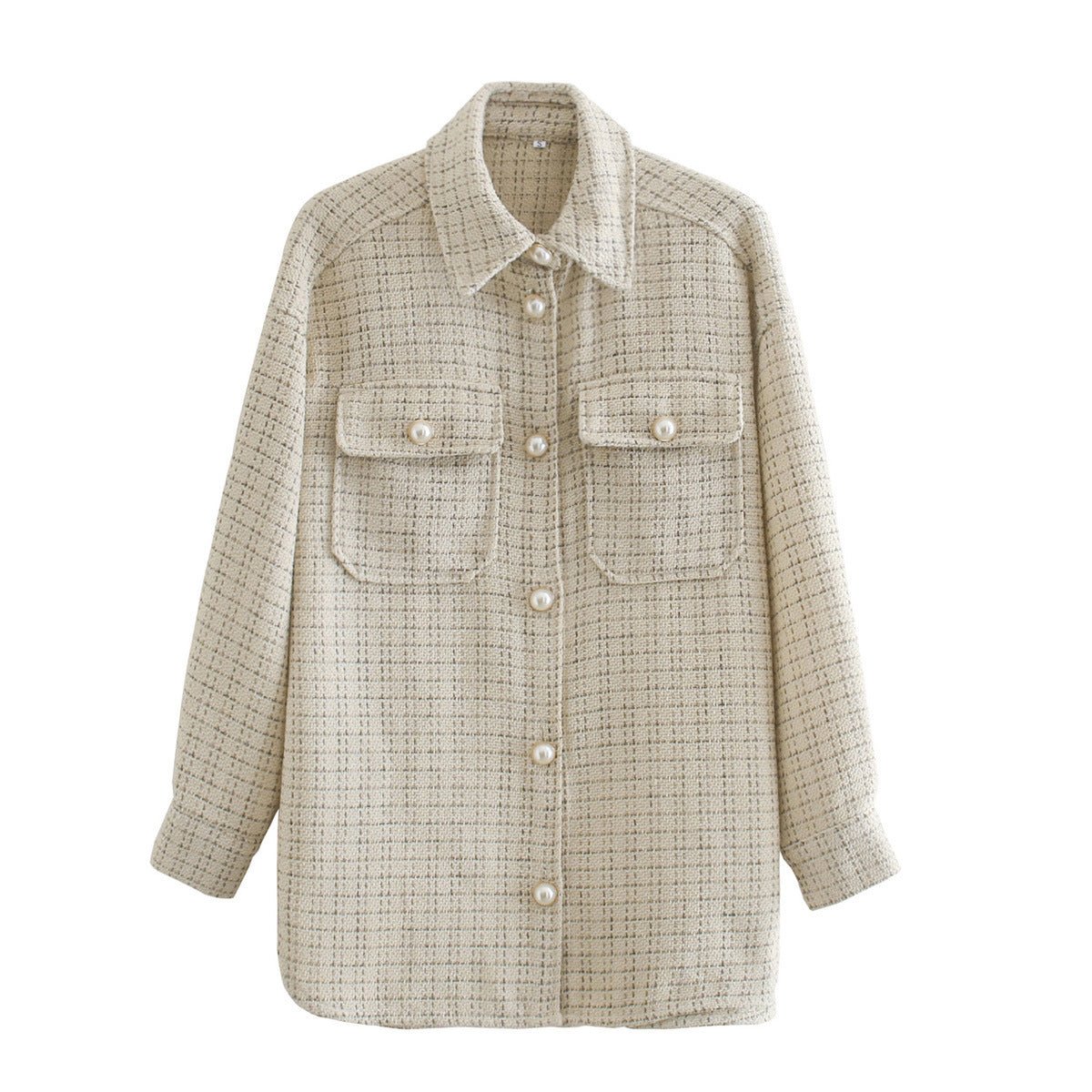 Women vintage oversize plaid long shirts autumn - Carbone's Marketplace