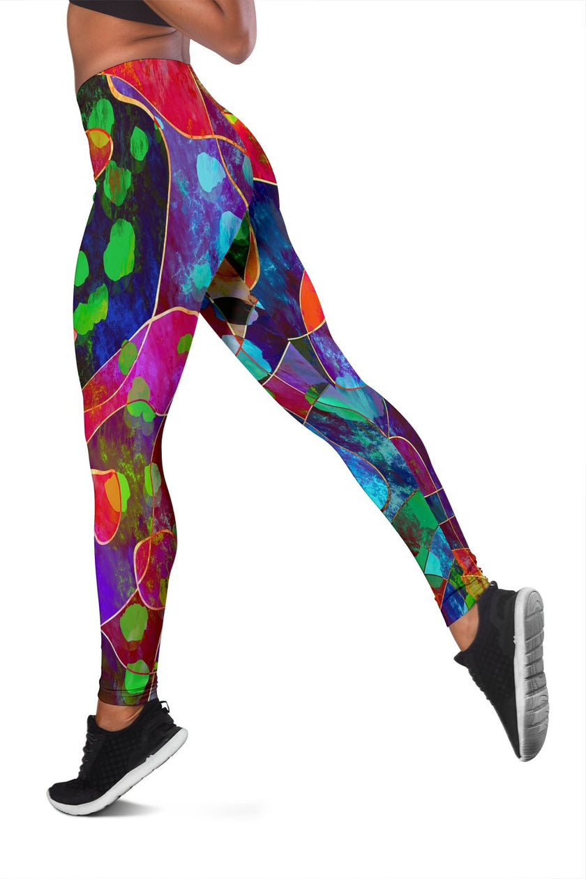 Women's Abstract Art Leggings - Carbone's Marketplace