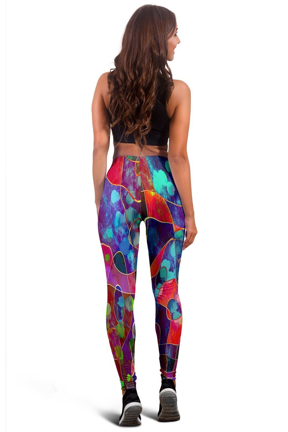 Women's Abstract Art Leggings - Carbone's Marketplace