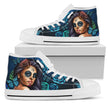 Women's High Tops Calavera Turquoise (White Soles) - Carbone's Marketplace