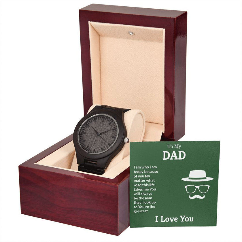 Wooden Watch & Husband Message Card for Dad - Carbone's Marketplace