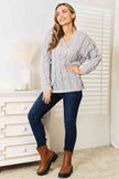 Woven Right Cable - Knit Hooded Sweater - Carbone's Marketplace