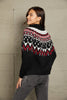 Woven Right Chevron Turtleneck Ribbed Trim Sweater - Carbone's Marketplace