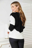 Woven Right Two - Tone Openwork Rib - Knit Sweater - Carbone's Marketplace