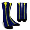 Yellow - Dark - Blue - 001 Crew Socks - Carbone's Marketplace