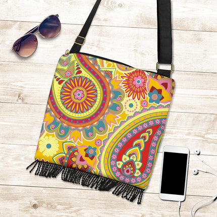 Yellow Wild Paisley Crossbody Bag - Carbone's Marketplace