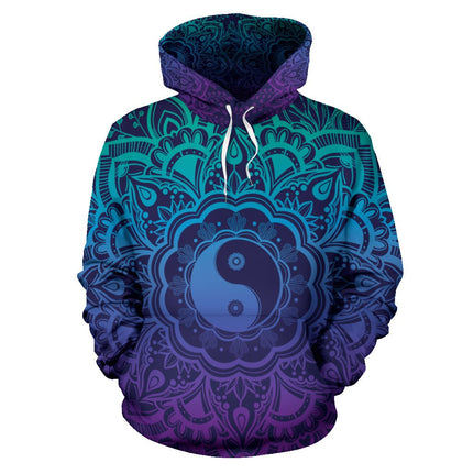 YinYang Mandala Hoodie - Carbone's Marketplace