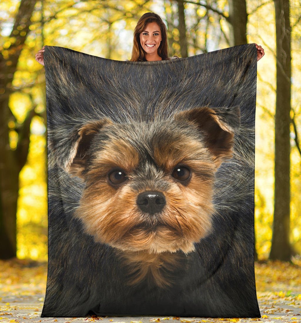 Yorkshire Terrier Face Hair Blanket - Carbone's Marketplace