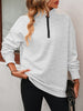 Zip - Up Dropped Shoulder Sweatshirt - Carbone's Marketplace