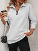 Zip - Up Dropped Shoulder Sweatshirt - Carbone's Marketplace