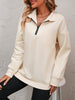 Zip - Up Dropped Shoulder Sweatshirt - Carbone's Marketplace