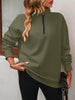 Zip - Up Dropped Shoulder Sweatshirt - Carbone's Marketplace