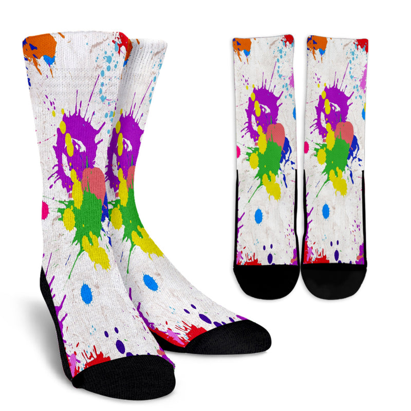 Splatter Paint Crew Socks