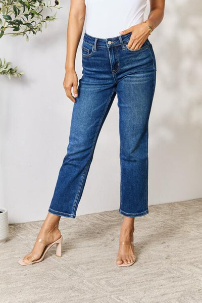 BAYEAS Cropped Straight Jeans - Carbone's Marketplace