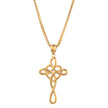 14K Gold Plated Infinity Cross Pendant Necklace - Carbone's Marketplace