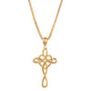 14K Gold Plated Infinity Cross Pendant Necklace - Carbone's Marketplace