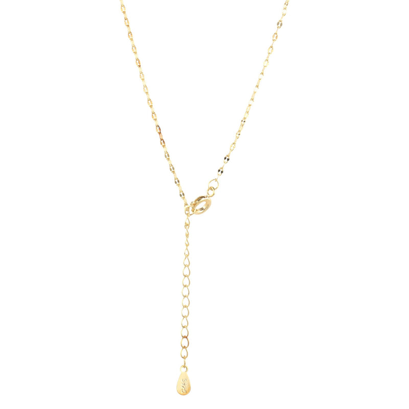 14K Gold Plated Solitaire Necklace - Carbone&