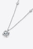 2 Carat Moissanite 4-Prong 925 Sterling Silver Necklace - Carbone's Marketplace