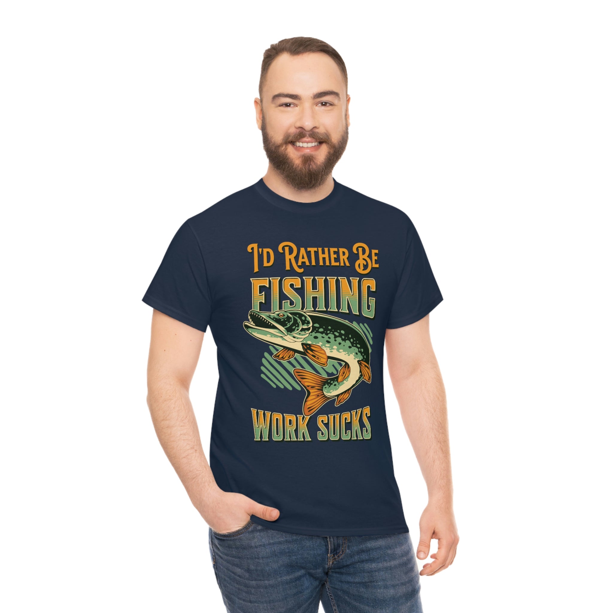 I'd Rather Be Fishing- Fun Shirt, Sport Shirt