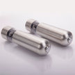 2pcs Stainless Steel Electric Automatic Pepper Mills Salt Grinder Silver - Carbone's Marketplace