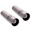 2pcs Stainless Steel Electric Automatic Pepper Mills Salt Grinder Silver - Carbone's Marketplace