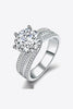 3 Carat Moissanite Three-Layer Ring - Carbone's Marketplace